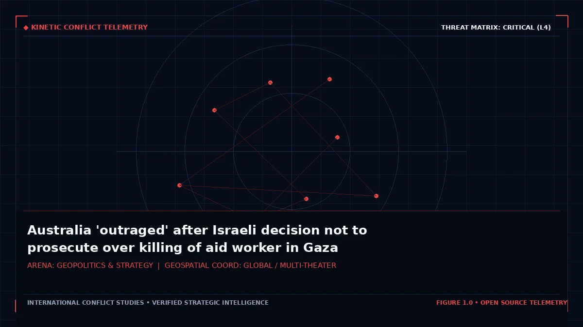 Australia 'outraged' after Israeli decision not to prosecute over killing of aid worker in Gaza - Tactical intelligence visual and operational telemetry