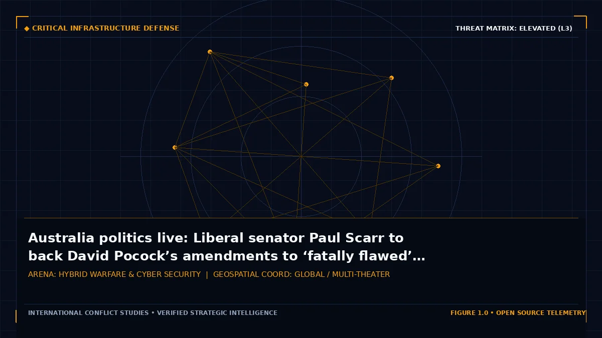 Australia politics live: Liberal senator Paul Scarr to back David Pocock’s amendments to ‘fatally flawed’ gambling bill — Tactical intelligence visual and operational telemetry