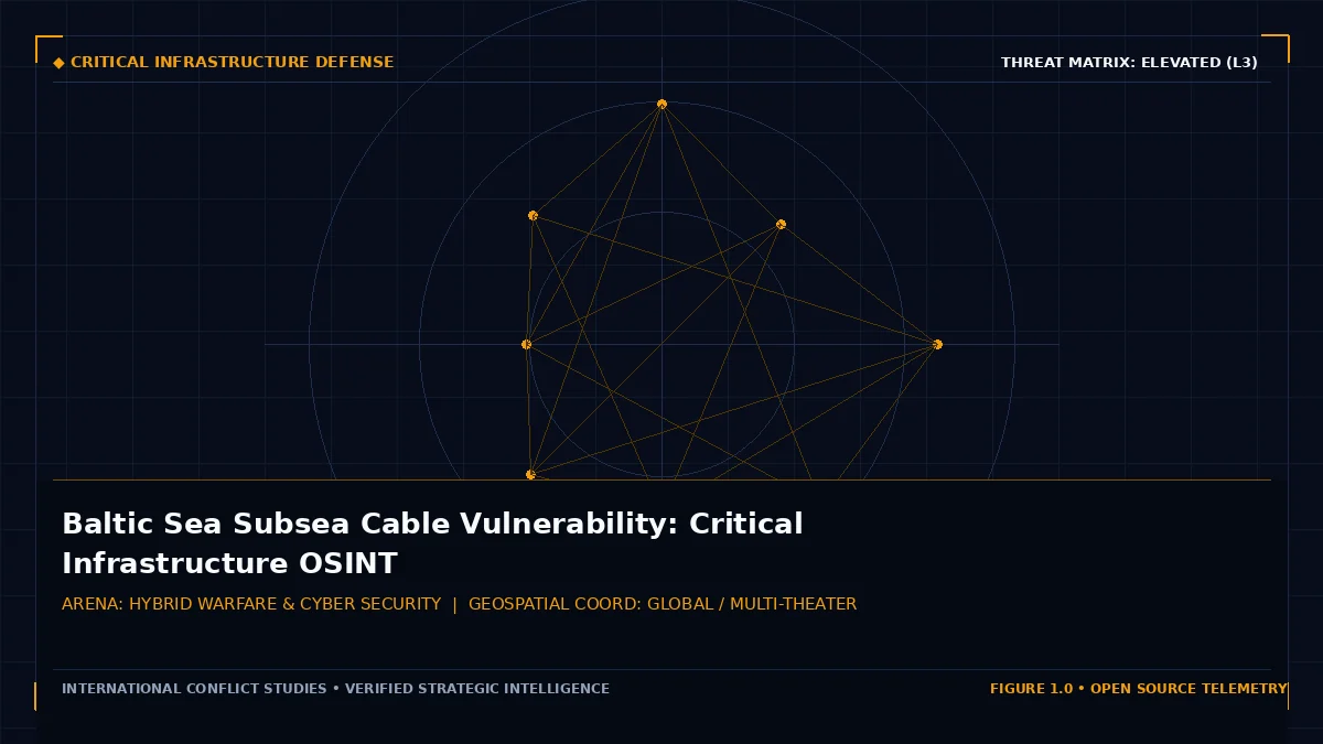 Baltic Sea Subsea Cable Vulnerability: Critical Infrastructure OSINT — Tactical intelligence visual and operational telemetry