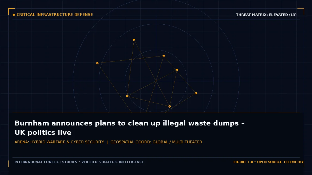 Burnham announces plans to clean up illegal waste dumps – UK politics live - Tactical intelligence visual and operational telemetry