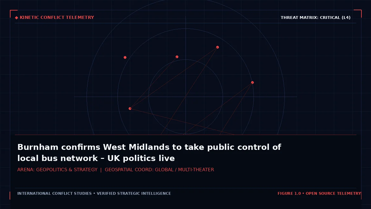 Burnham confirms West Midlands to take public control of local bus network – UK politics live — Tactical intelligence visual and operational telemetry