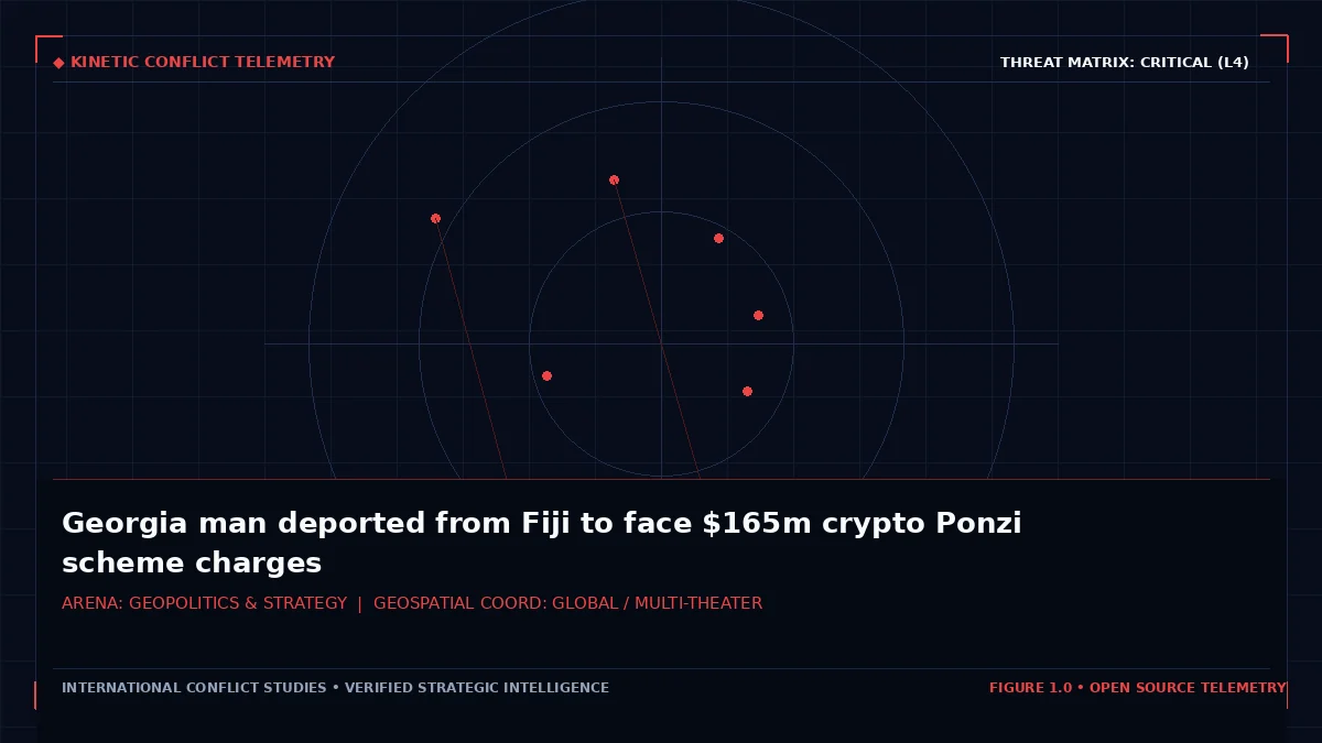 Georgia man deported from Fiji to face $165m crypto Ponzi scheme charges — Tactical intelligence visual and operational telemetry
