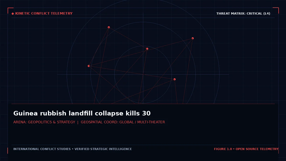 Guinea rubbish landfill collapse kills 30 - Tactical intelligence visual and operational telemetry