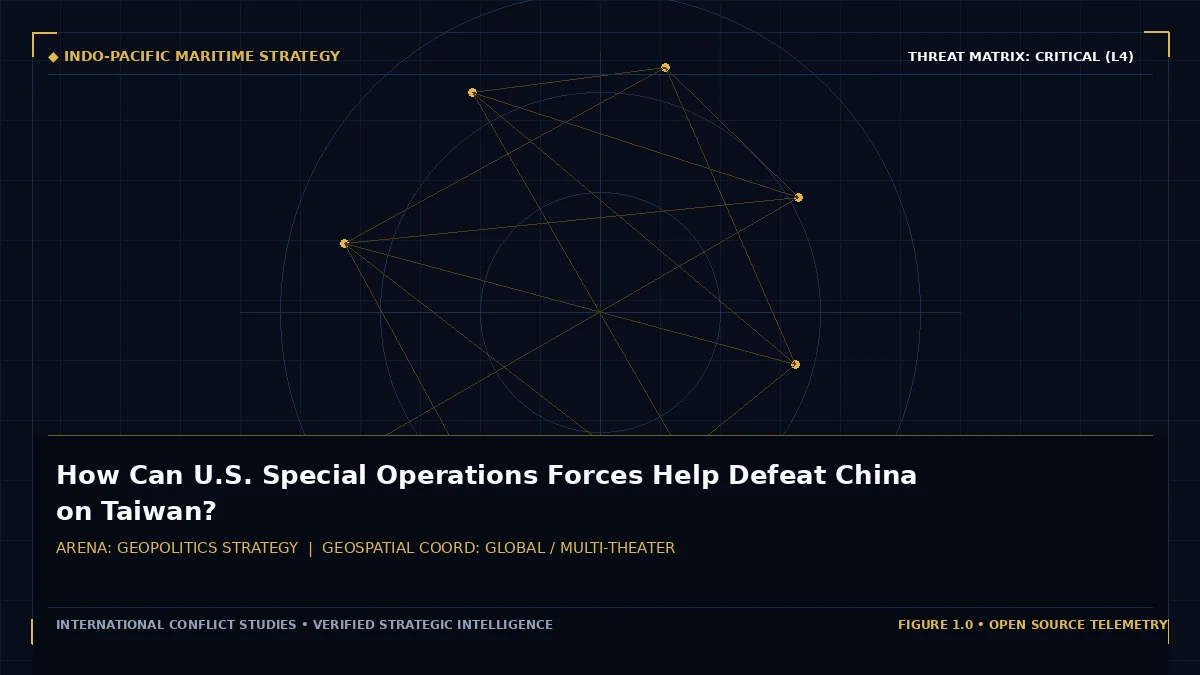 How Can U.S. Special Operations Forces Help Defeat China on Taiwan? - Tactical intelligence visual and operational telemetry