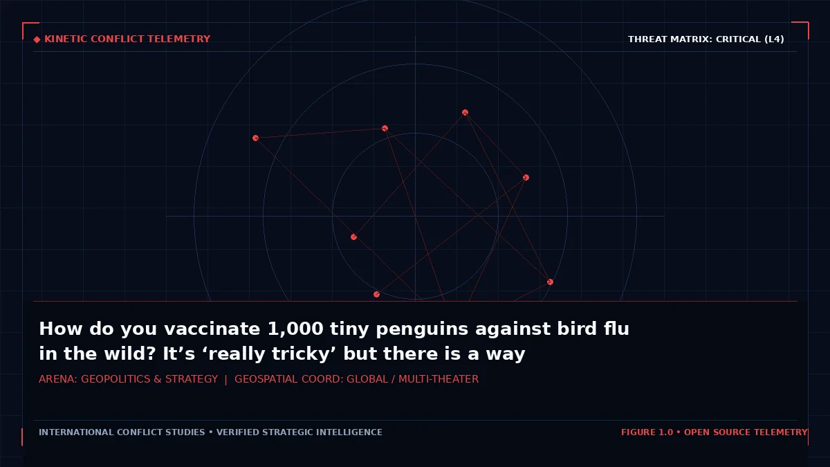 How do you vaccinate 1,000 tiny penguins against bird flu in the wild? It’s ‘really tricky’ but there is a way - Tactical intelligence visual and operational telemetry