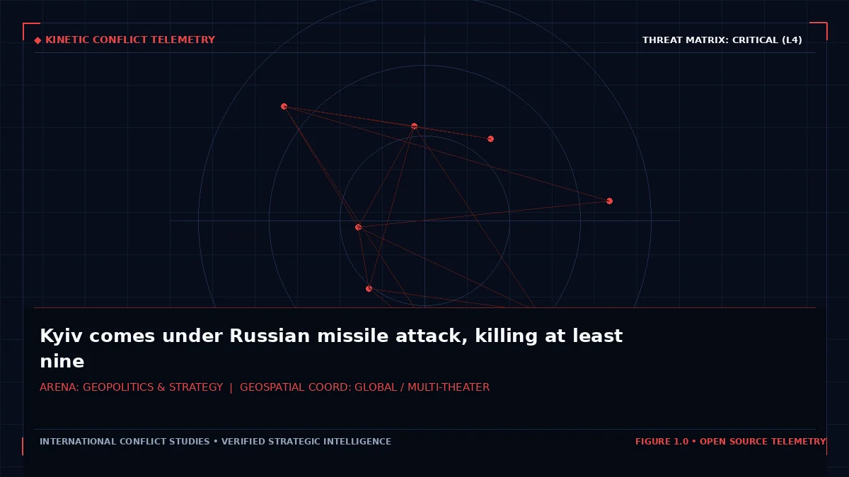 Kyiv comes under Russian missile attack, killing at least nine - Tactical intelligence visual and operational telemetry