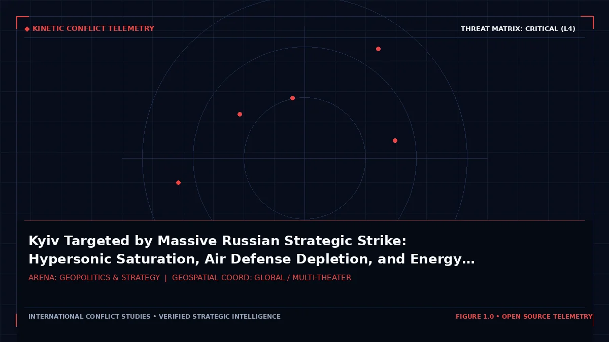 Kyiv Targeted by Massive Russian Strategic Strike: Hypersonic Saturation, Air Defense Depletion, and Energy Grid Vulnerability — Tactical intelligence visual and operational telemetry