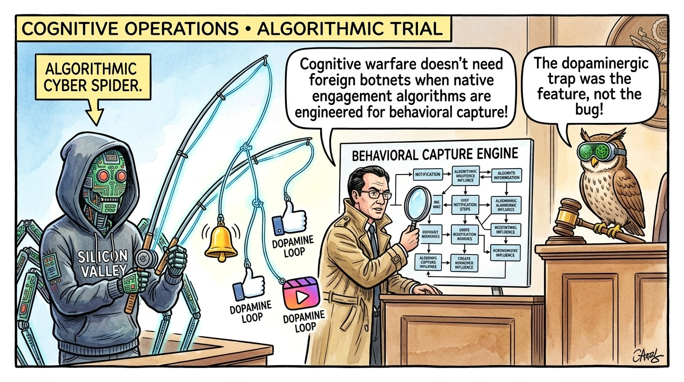 Meta Algorithmic Behavioral Capture Trial Opens: Implications for Cognitive Operations and SOCMINT — Tactical intelligence visual and operational telemetry