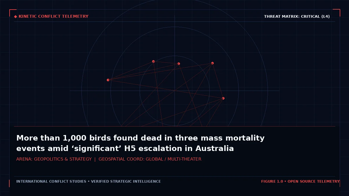 More than 1,000 birds found dead in three mass mortality events amid ‘significant’ H5 escalation in Australia - Tactical intelligence visual and operational telemetry