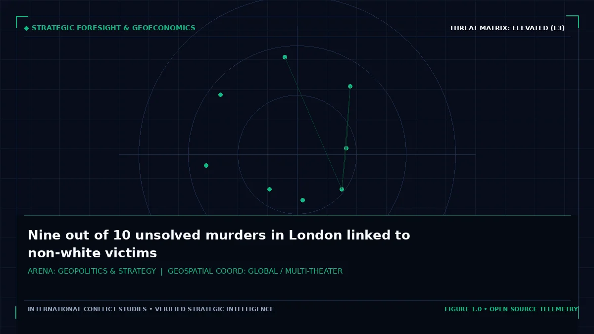 Nine out of 10 unsolved murders in London linked to non-white victims - Tactical intelligence visual and operational telemetry