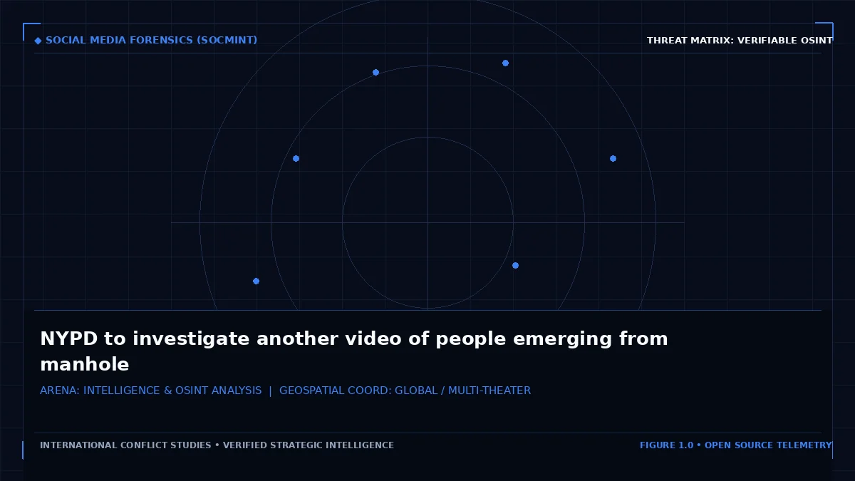 NYPD to investigate another video of people emerging from manhole - Tactical intelligence visual and operational telemetry