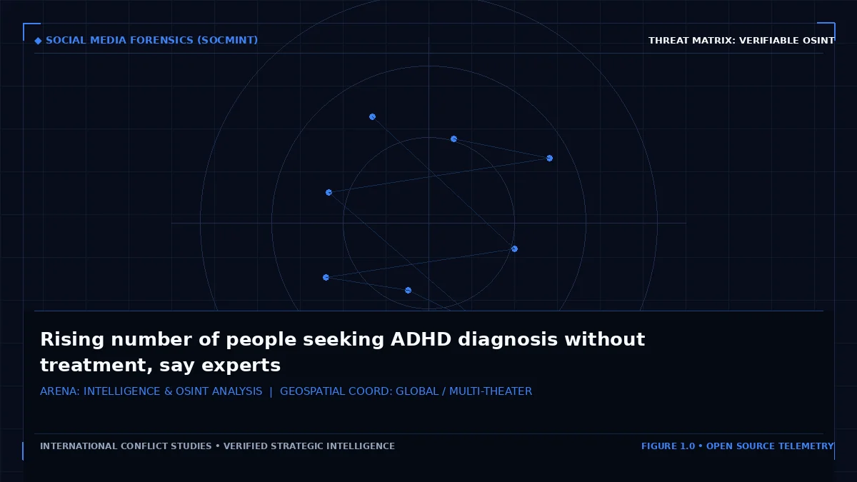 Rising number of people seeking ADHD diagnosis without treatment, say experts - Tactical intelligence visual and operational telemetry
