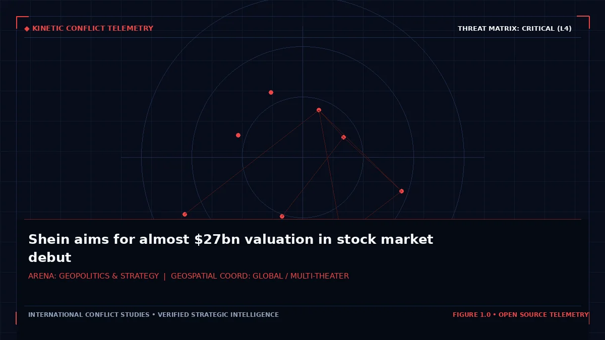 Shein aims for almost $27bn valuation in stock market debut - Tactical intelligence visual and operational telemetry