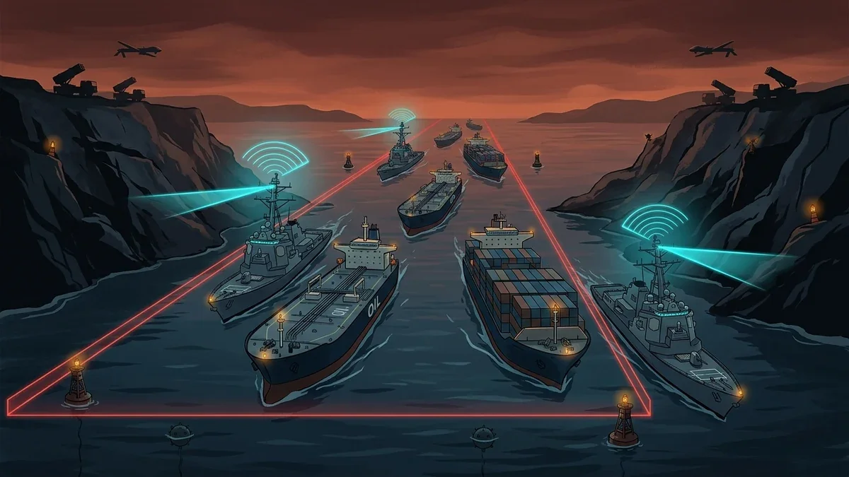 The Armed Shipping Lane: Coalition Escorts and the Militarization of Commercial Navigation - Tactical intelligence visual and operational telemetry