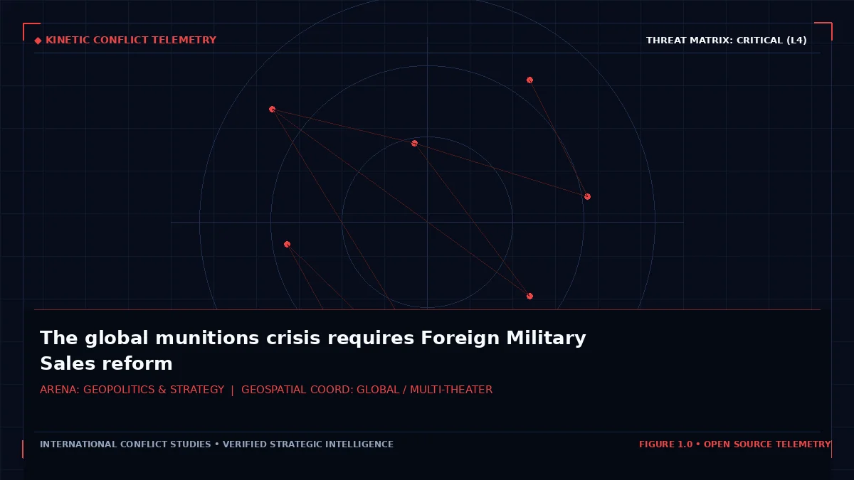 The global munitions crisis requires Foreign Military Sales reform - Tactical intelligence visual and operational telemetry