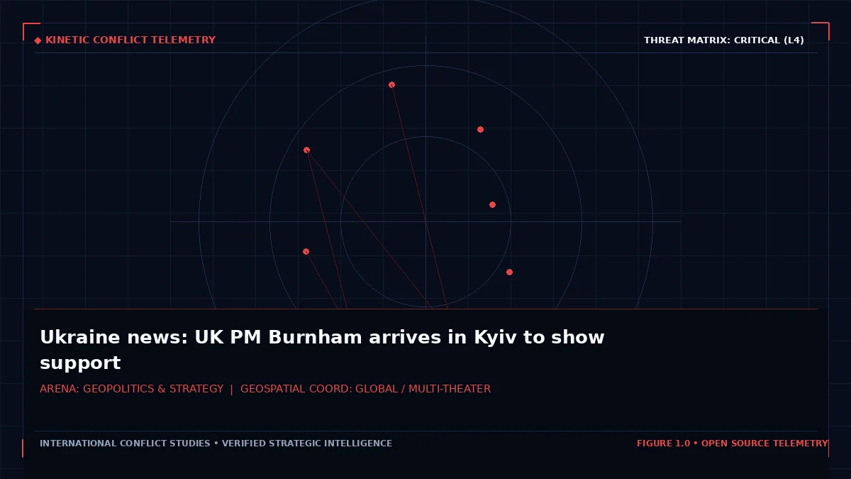 Ukraine news: UK PM Burnham arrives in Kyiv to show support - Tactical intelligence visual and operational telemetry
