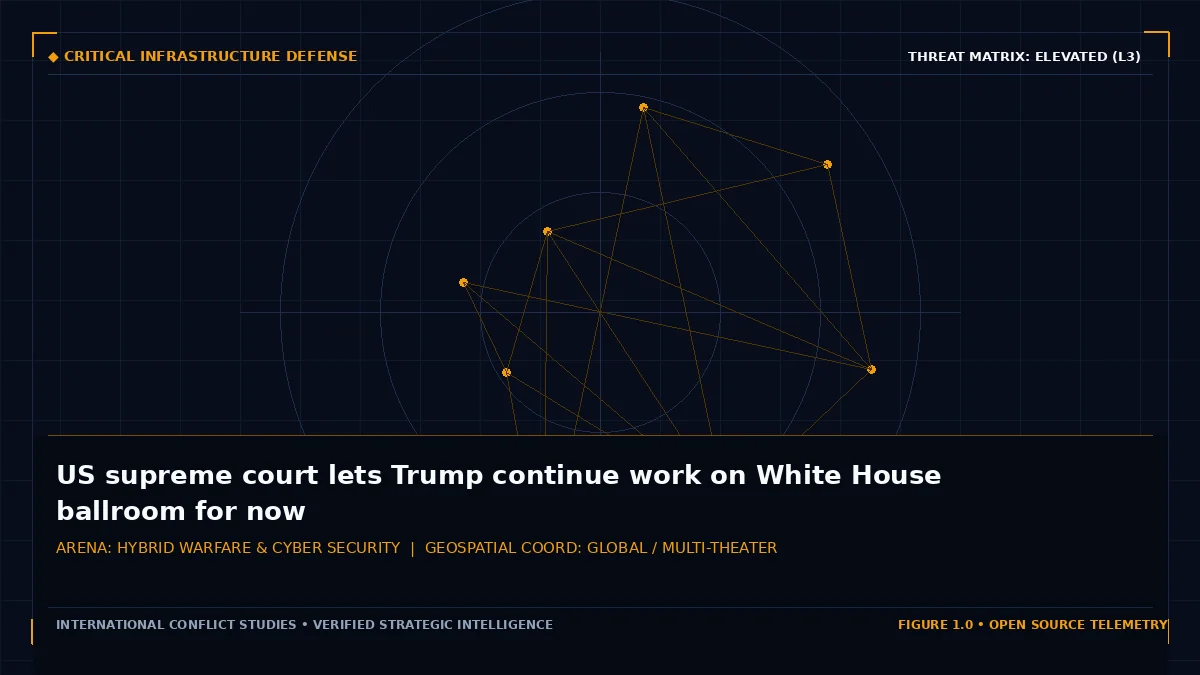 US supreme court lets Trump continue work on White House ballroom for now - Tactical intelligence visual and operational telemetry