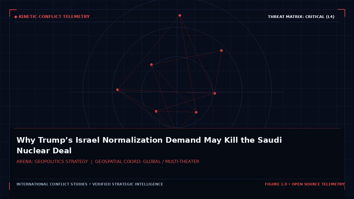 Why Trump’s Israel Normalization Demand May Kill the Saudi Nuclear Deal - Tactical intelligence visual and operational telemetry