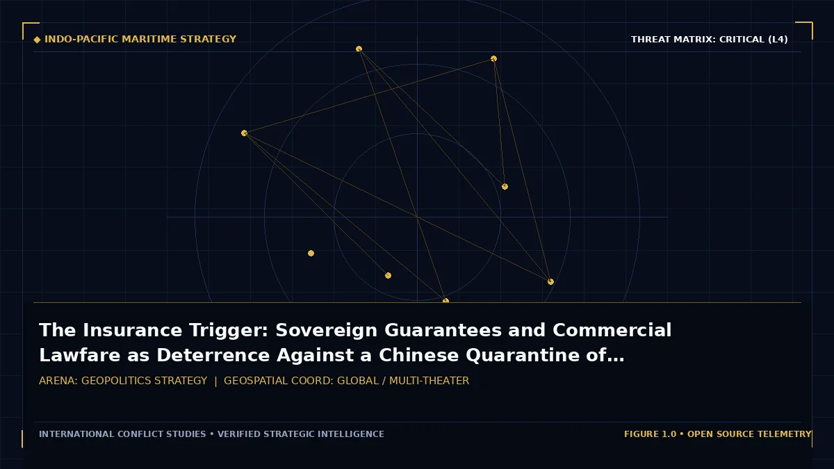 The Insurance Trigger: Sovereign Guarantees and Commercial Lawfare as Deterrence Against a Chinese Quarantine of Taiwan